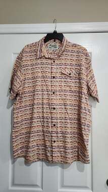 Howler Brothers Mansfield Shirt Short Sleeve Geometric Pattern XL